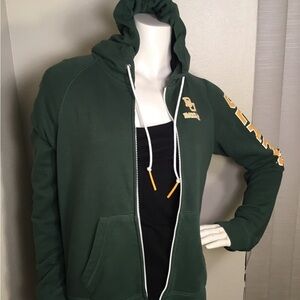 Baylor BEARS HOODED NIKE ZIPPER GREEN JACKET SIZE SMALL